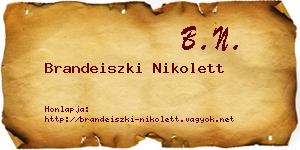 Brandeiszki Nikolett névjegykártya
