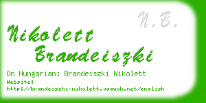 nikolett brandeiszki business card